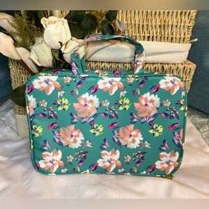 Floral Cosmetic Bag - Green